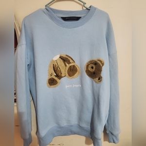 Palm Angels Light Blue Crewneck Sweater